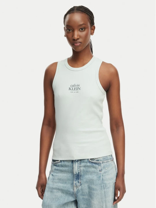 Zdjęcie produktu Calvin Klein Jeans Top LV047F239G Zielony jasny Slim Fit
