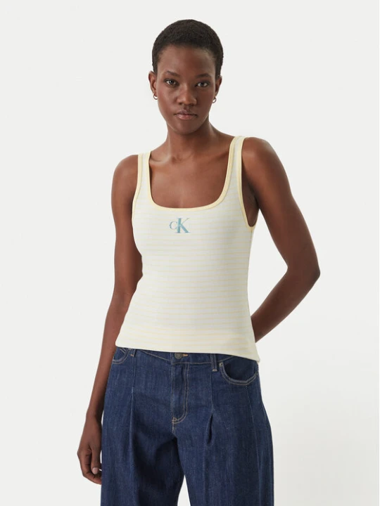 Zdjęcie produktu Calvin Klein Jeans Top LV047F832G Żółty Slim Fit