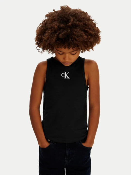 Zdjęcie produktu Calvin Klein Jeans Top LVCKSJB10G Czarny Slim Fit
