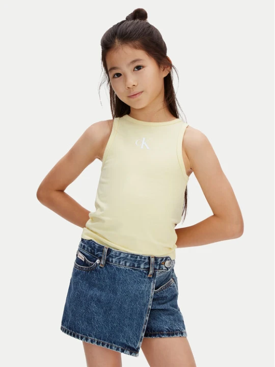 Zdjęcie produktu Calvin Klein Jeans Top LVCKSJB10G Żółty Slim Fit