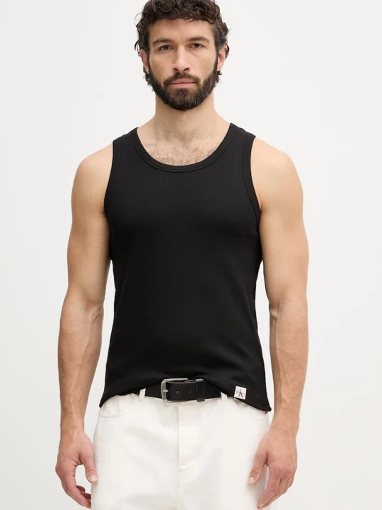 Zdjęcie produktu Calvin Klein Jeans top męski z bawełną czarny