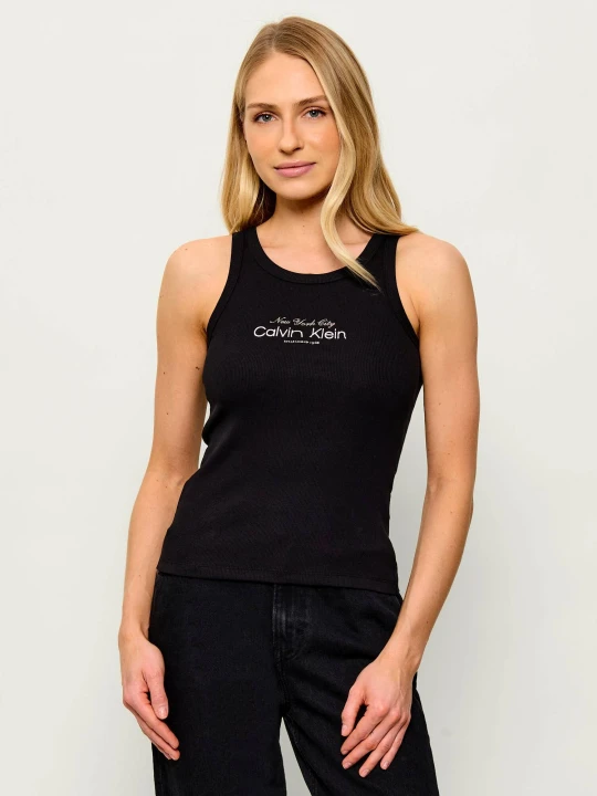 Zdjęcie produktu Calvin Klein Jeans Top | Slim Fit czarny
