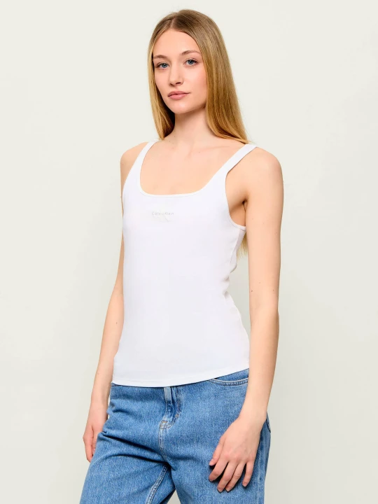 Zdjęcie produktu Calvin Klein Jeans Top | Slim Fit biały