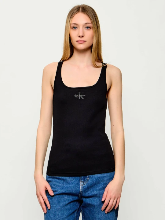 Zdjęcie produktu Calvin Klein Jeans Top | Slim Fit czarny