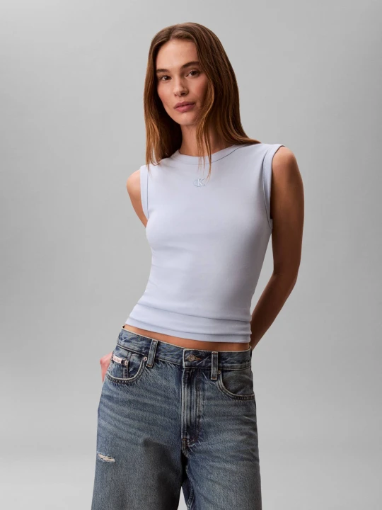 Zdjęcie produktu Calvin Klein Jeans Top | Slim Fit błękitny