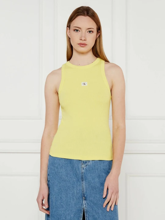 Zdjęcie produktu Calvin Klein Jeans Top | Slim Fit żółty