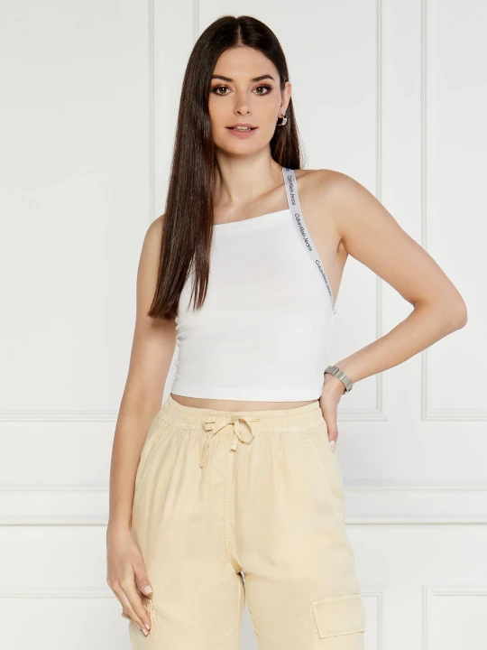Zdjęcie produktu Calvin Klein Jeans Top | Slim Fit biały