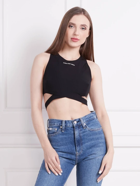 Zdjęcie produktu Calvin Klein Jeans Top | Slim Fit czarny