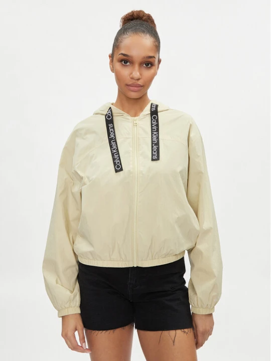 Zdjęcie produktu Calvin Klein Jeans Wiatrówka Logo J20J223353 Zielony Regular Fit