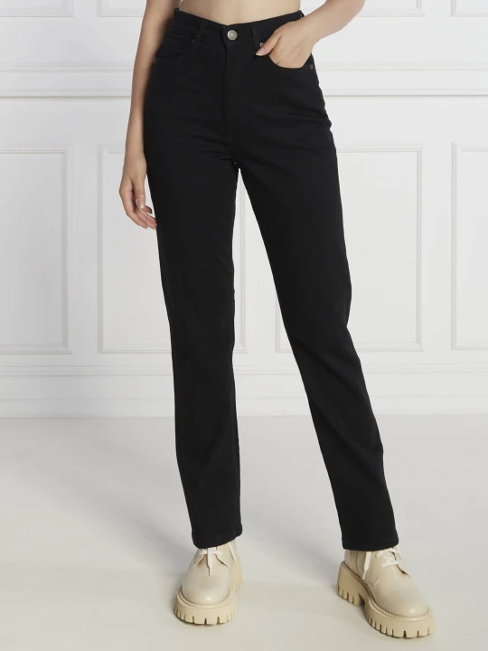 Zdjęcie produktu Calvin Klein Jeansy | Straight fit | high rise czarny