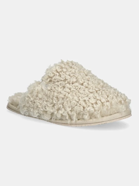 Zdjęcie produktu Calvin Klein kapcie CLOSE SLIPPER FUR beżowy