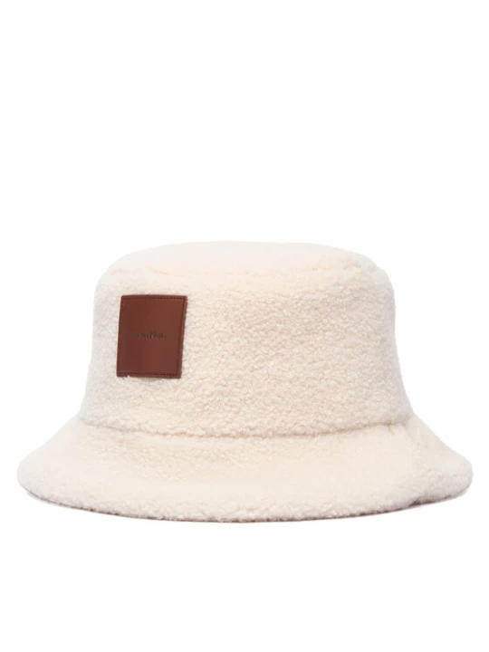 Zdjęcie produktu Calvin Klein Kapelusz All-Over Sherpa W / Patch Bucket LV04F5097G Kremowy