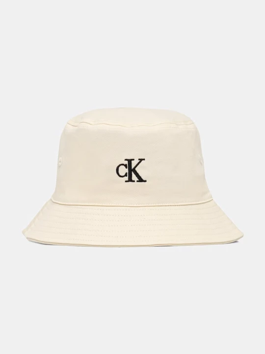 Zdjęcie produktu Calvin Klein kapelusz bucket damski bawełniany beżowy