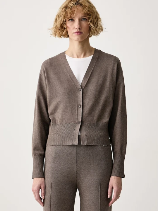 Zdjęcie produktu Calvin Klein kardigan damski z wiskozą brązowy