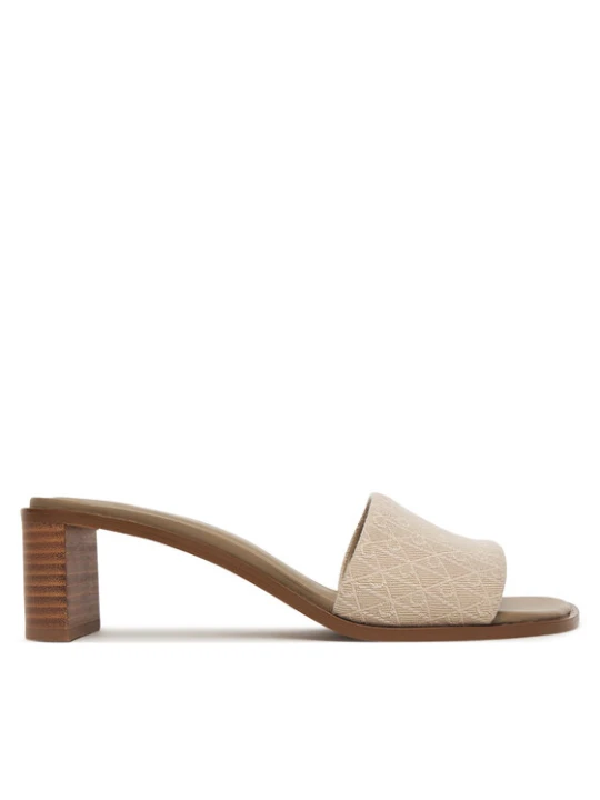 Zdjęcie produktu Calvin Klein Klapki Block Heel Sandal Aop HW0HW03016 Beżowy