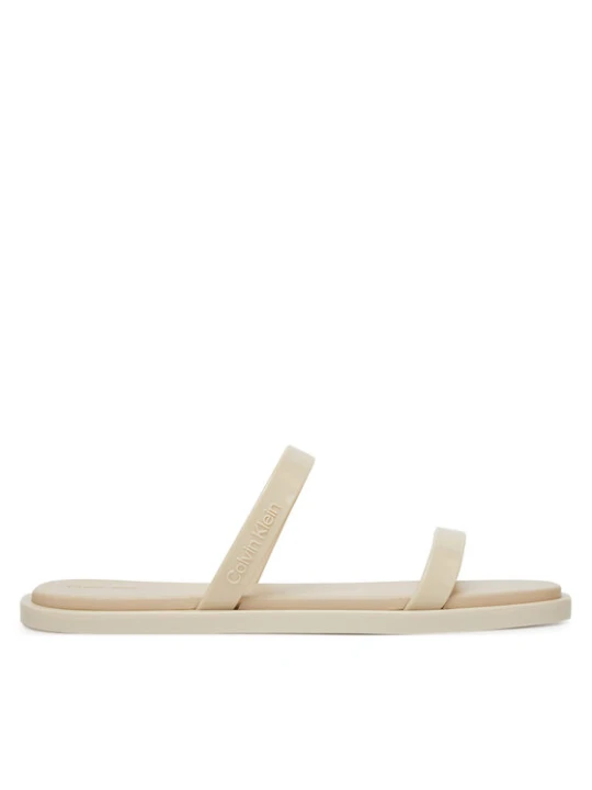 Zdjęcie produktu Calvin Klein Klapki Double Bar Slide - Jelly HW0HW02417 Écru Kremowy