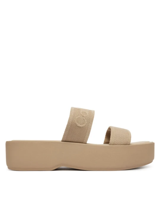 Zdjęcie produktu Calvin Klein Klapki Flatform Sndl Webbing HW0HW02878 Beżowy