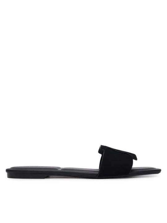 Zdjęcie produktu Calvin Klein Klapki Square Flat Sndl Embl Suede HW0HW03055 Czarny