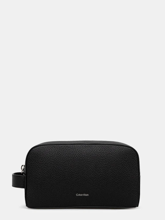 Zdjęcie produktu Calvin Klein kosmetyczka skórzana czarny