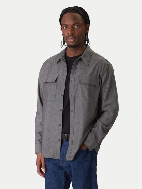 Zdjęcie produktu Calvin Klein Koszula Easy LV04LE114G Szary Relaxed Fit