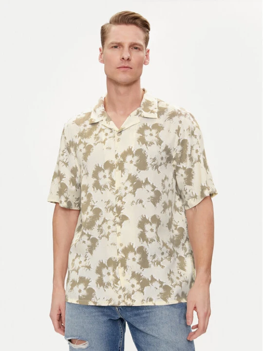 Zdjęcie produktu Calvin Klein Koszula Flower K10K112703 Beżowy Regular Fit