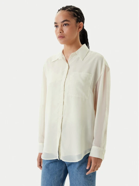 Zdjęcie produktu Calvin Klein Koszula LV044B902G Écru Regular Fit Kremowy
