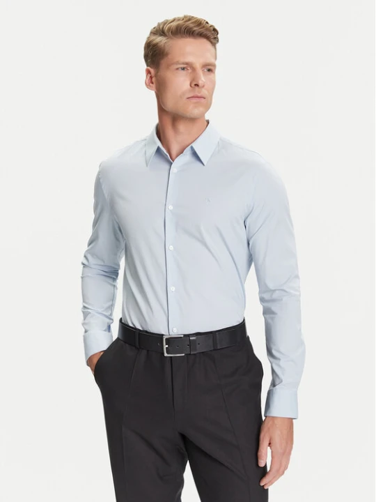 Zdjęcie produktu Calvin Klein Koszula LV04LB145G Błękitny Slim Fit Niebieski jasny