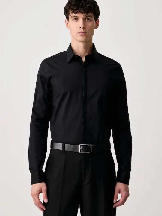 Zdjęcie produktu Calvin Klein koszula męska bawełniana z elastanem czarny