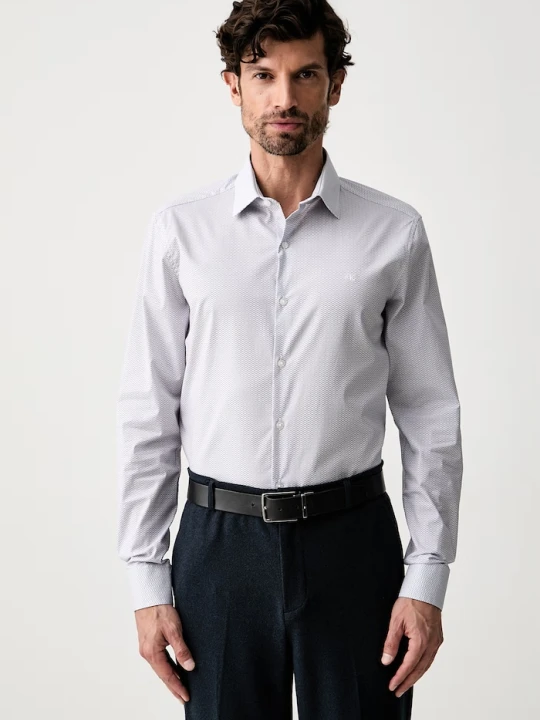 Zdjęcie produktu Calvin Klein koszula męska bawełniana z elastanem niebieski