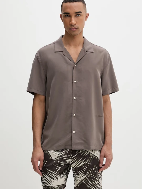 Zdjęcie produktu Calvin Klein koszula męska z modalem brązowy