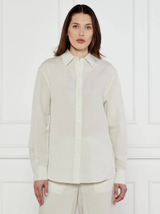 Zdjęcie produktu Calvin Klein Koszula | Regular Fit | z dodatkiem lnu ecru