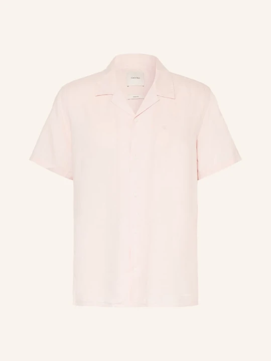 Zdjęcie produktu Calvin Klein Koszula Resortowa Classic Fit Z Lnem rosa JASNORÓŻOWY