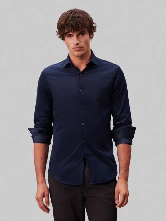 Zdjęcie produktu Calvin Klein Koszula | Slim Fit | sztruks granatowy