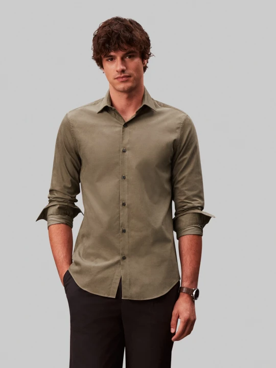 Zdjęcie produktu Calvin Klein Koszula | Slim Fit | sztruks khaki