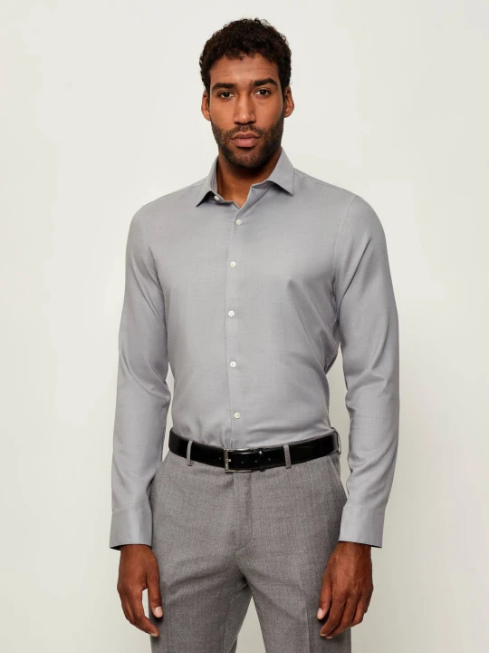 Zdjęcie produktu Calvin Klein Koszula | Slim Fit | z dodatkiem wełny szary