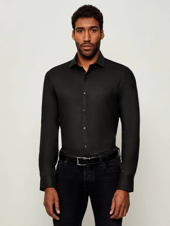 Zdjęcie produktu Calvin Klein Koszula | Slim Fit | z dodatkiem wełny czarny