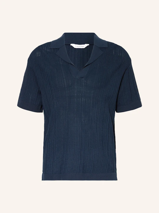 Zdjęcie produktu Calvin Klein Koszulka Polo Z Dzianiny blau GRANATOWY