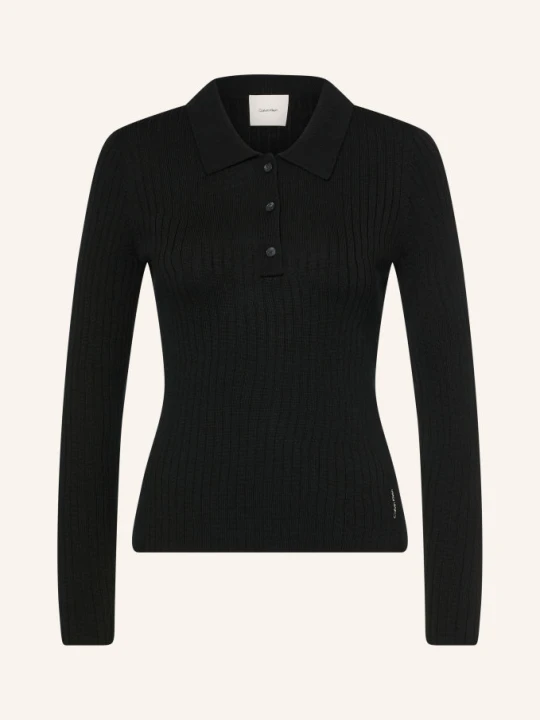 Zdjęcie produktu Calvin Klein Koszulka Polo Z Dzianiny schwarz CZARNY