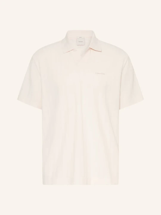 Zdjęcie produktu Calvin Klein Koszulka Polo Z Pikowanego Materiału, Krój Easy Fit weiss KREMOWY