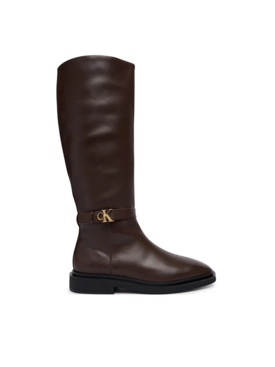 Zdjęcie produktu Calvin Klein Kozaki Square High Boot Lth Mg Hdw HW0HW03187 Brązowy