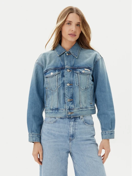 Zdjęcie produktu Calvin Klein Kurtka jeansowa LV047B075G Niebieski Regular Fit