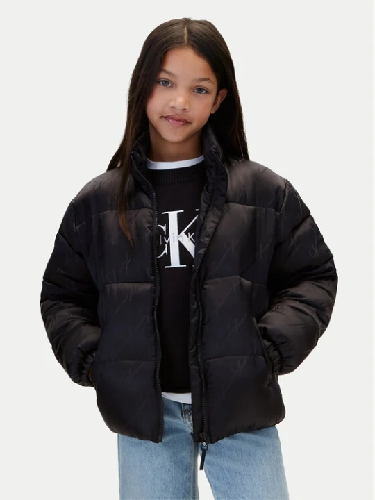 Zdjęcie produktu Calvin Klein Kurtka przejściowa Jacquard LVCKFJM10G Czarny Regular Fit