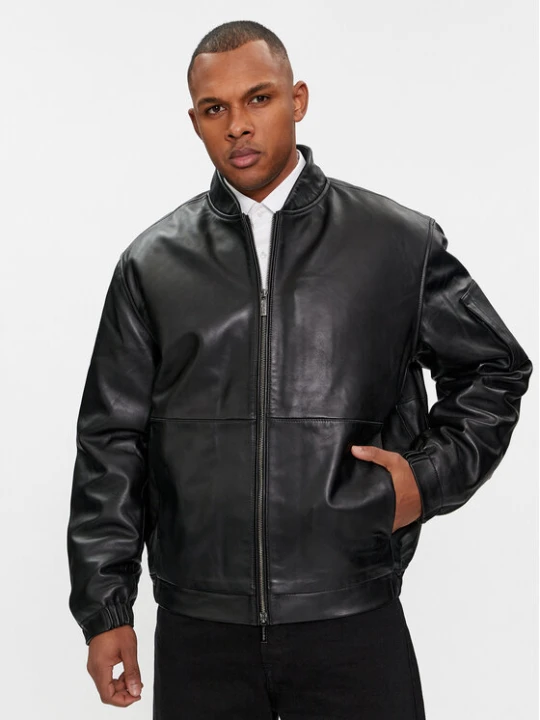 Zdjęcie produktu Calvin Klein Kurtka skórzana Hero K10K112372 Czarny Regular Fit
