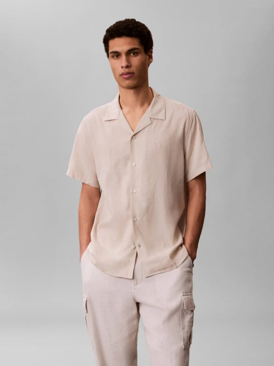 Zdjęcie produktu Calvin Klein Lniana koszula | Classic fit beżowy