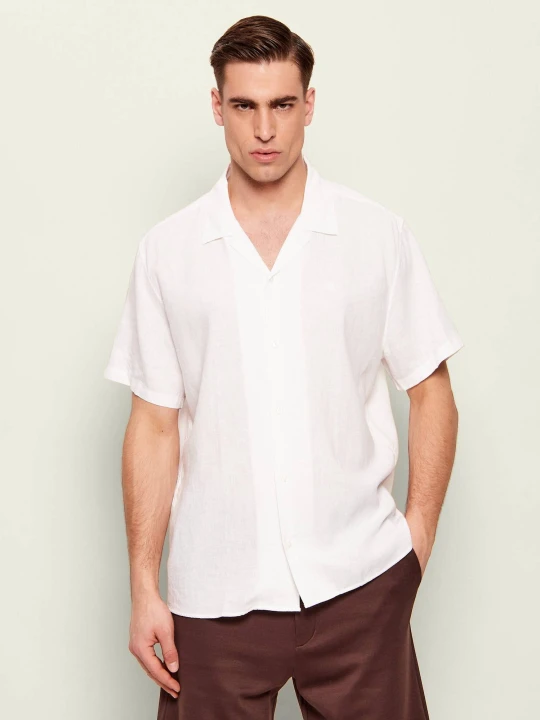 Zdjęcie produktu Calvin Klein Lniana koszula | Classic fit biały