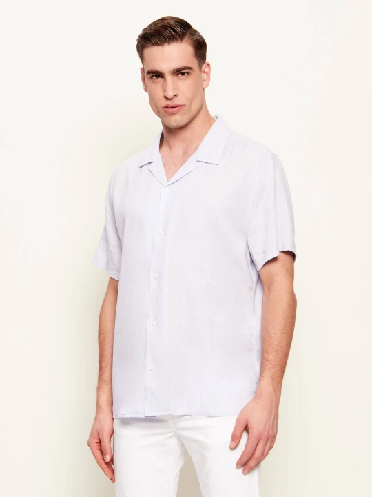 Zdjęcie produktu Calvin Klein Lniana koszula | Classic fit fioletowy