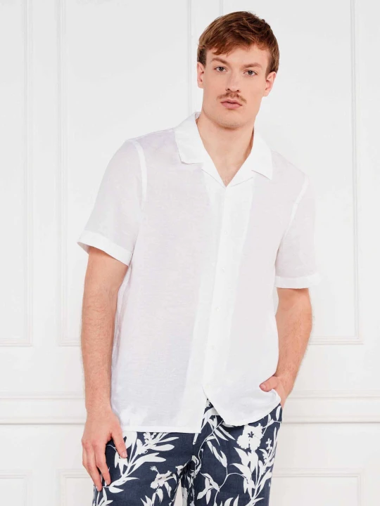 Zdjęcie produktu Calvin Klein Lniana koszula | Regular Fit biały