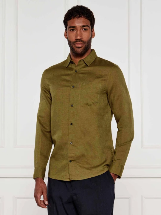 Zdjęcie produktu Calvin Klein Lniana koszula | Regular Fit oliwkowy