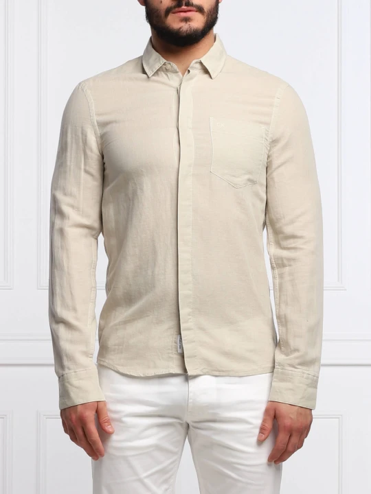 Zdjęcie produktu Calvin Klein Lniana koszula | Regular Fit beżowy