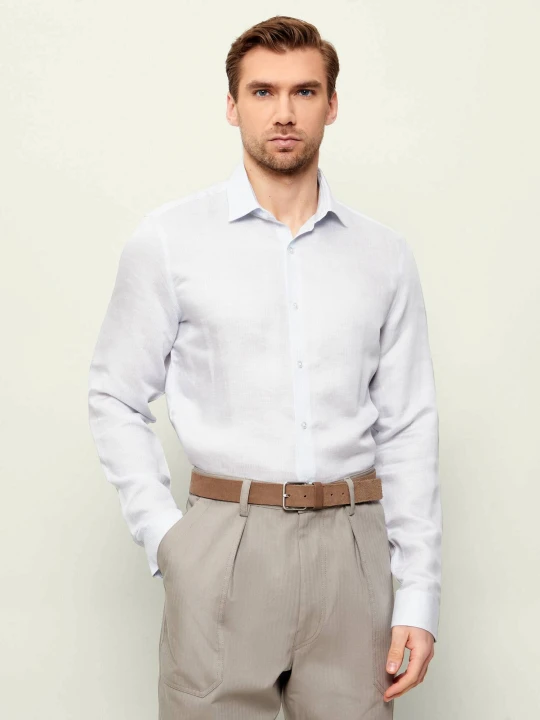 Zdjęcie produktu Calvin Klein Lniana koszula | Slim Fit błękitny